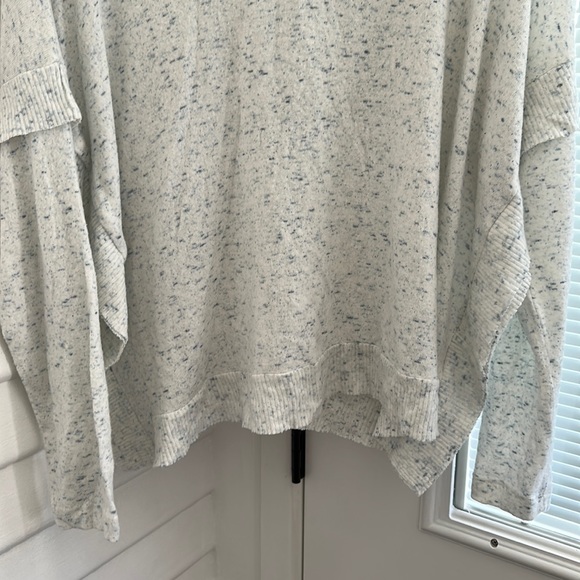 Anthropologie x Postmark Lassen Cowl Neck Blue Speckled Boho Sweater - Picture 7 of 9